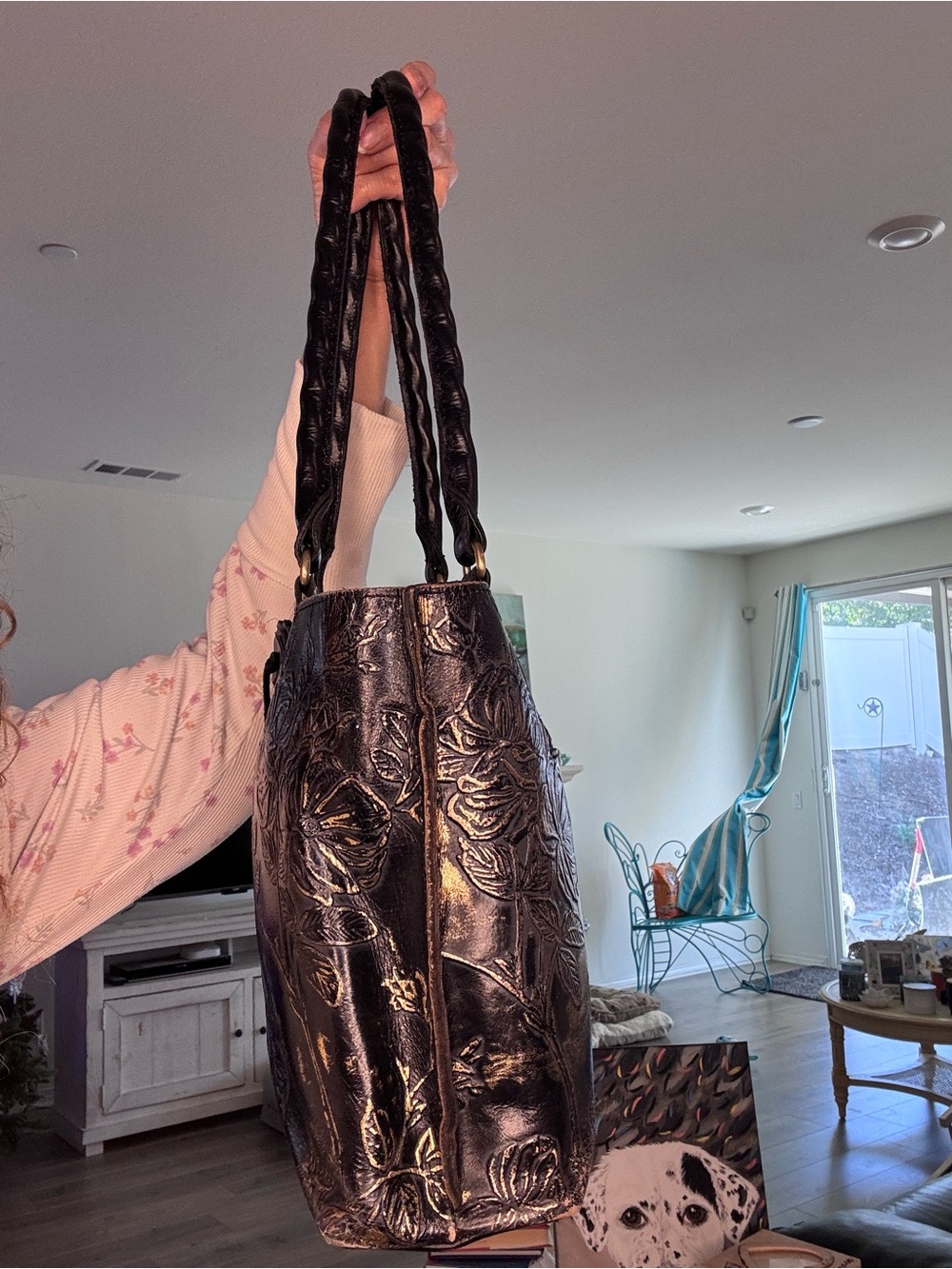Patricia Nash Alexia metallic floral Tote Bag - Picture 9 of 17